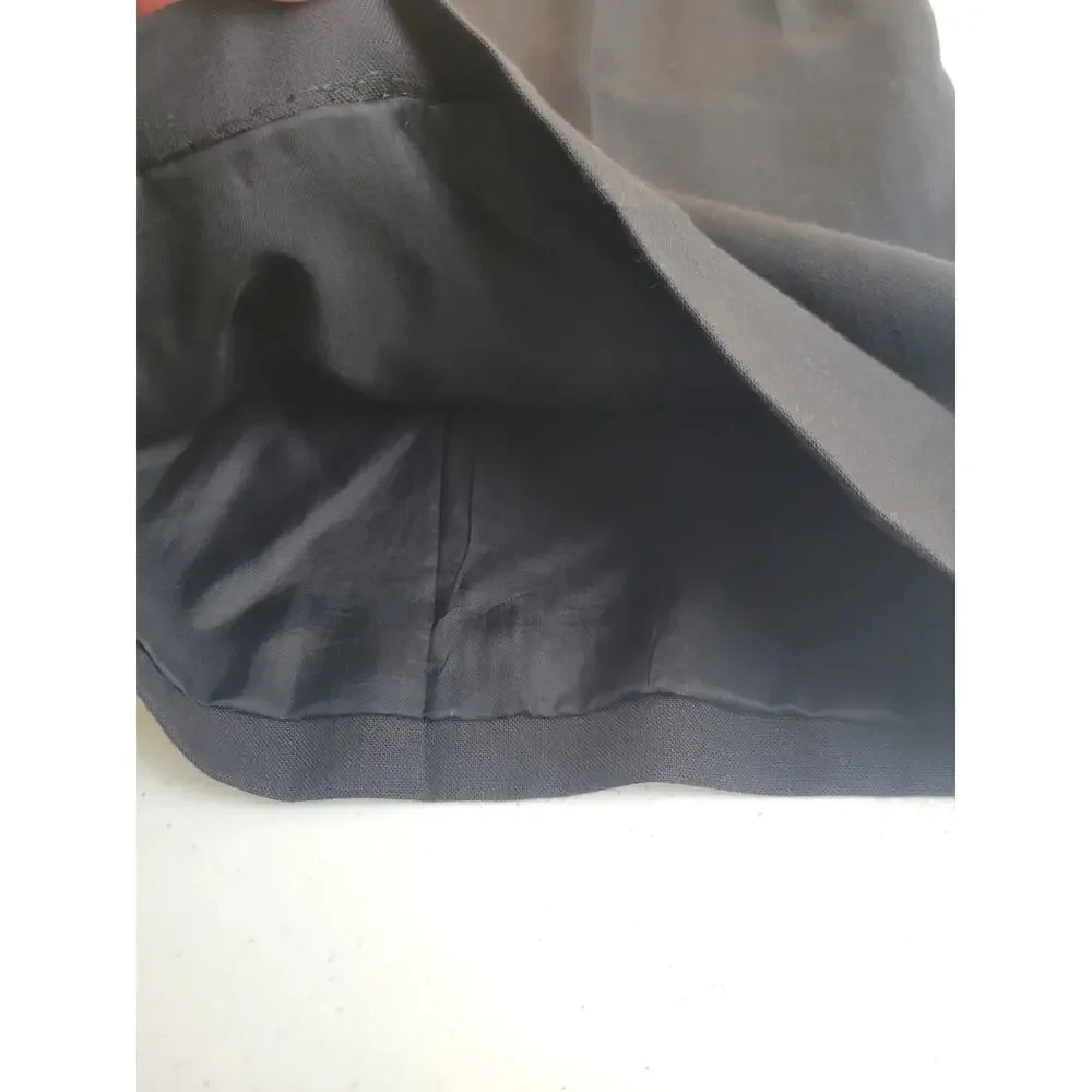 Vintage J. H. Collectibles Black Chino Lined Pleated Shorts 80s 90s‎ Women's 10P